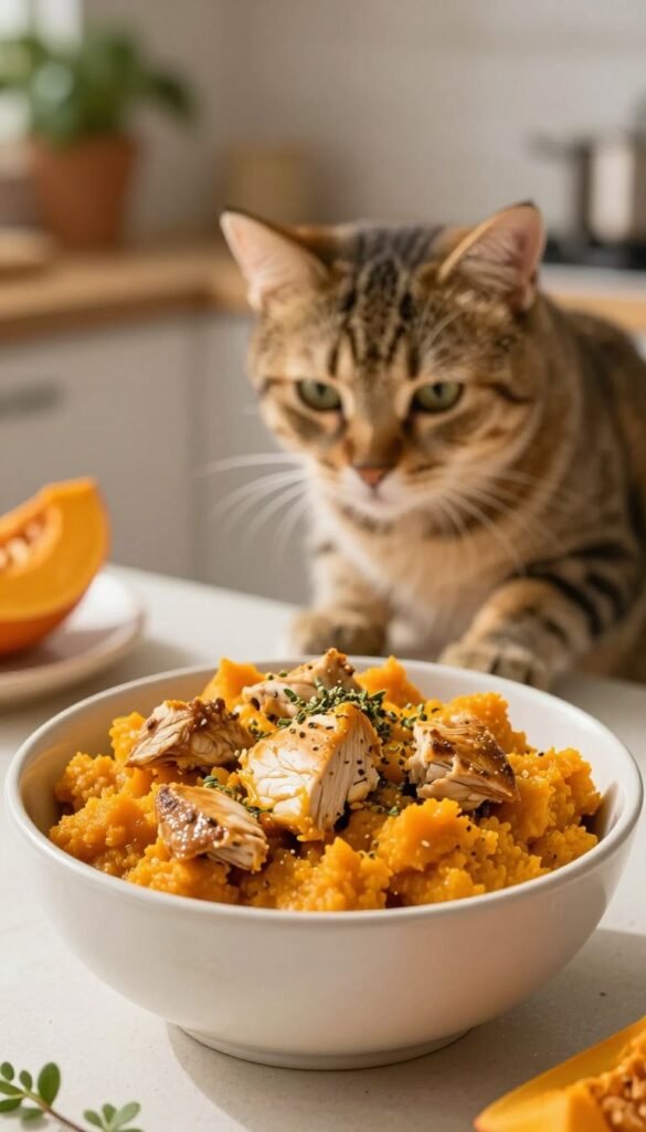 3 ingredient chicken pumpkin cat food