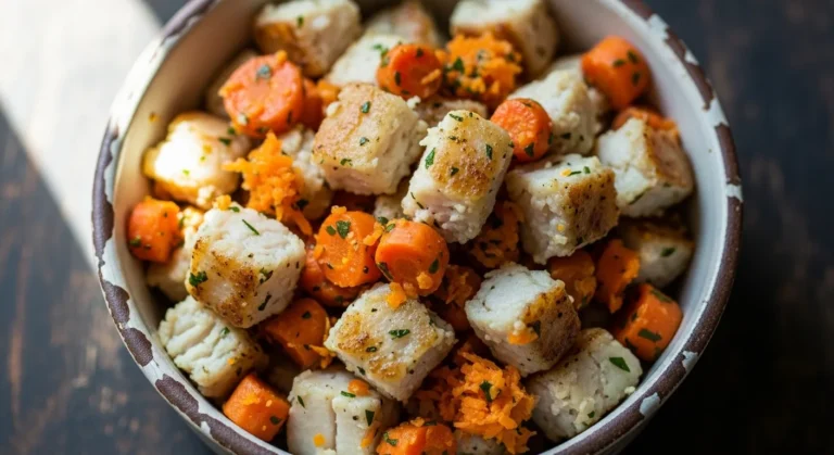 Air Fryer Dog Food Made with White Fish and Carrots