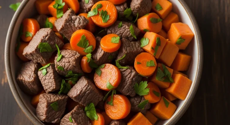 Beef Carrots Sweet Potato Healthy Dog Meal Recipe