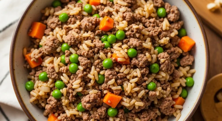 Beef Rice Peas Homemade Dog Food Idea Your Dog Will Love