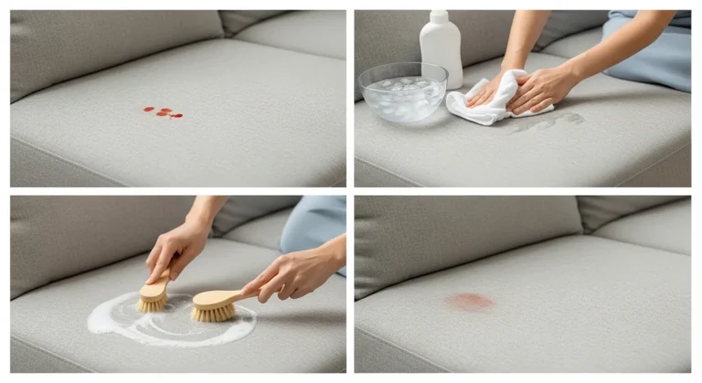 Clean Blood Stains on Sofa Step by Step Guide