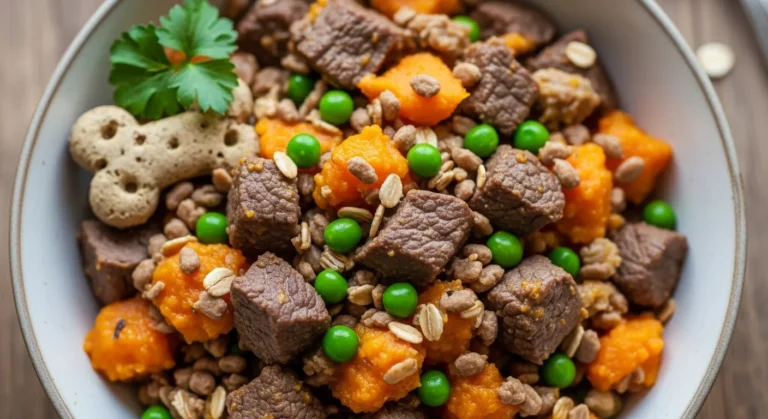Easy Homemade Dog Food Beef Pumpkin Peas