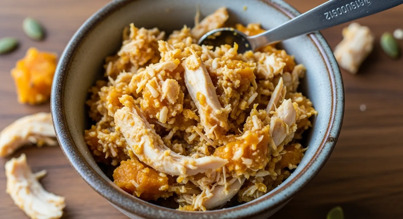 Healthy 3 Ingredient Chicken Pumpkin Cat Food Recipe