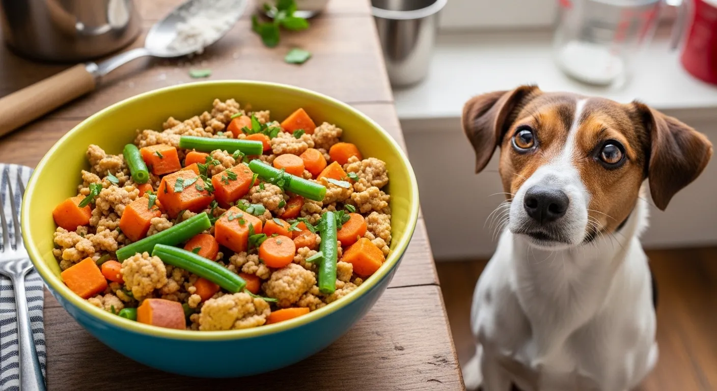Homemade Dog Food Idea with Ground Chicken Your Dog Will Love