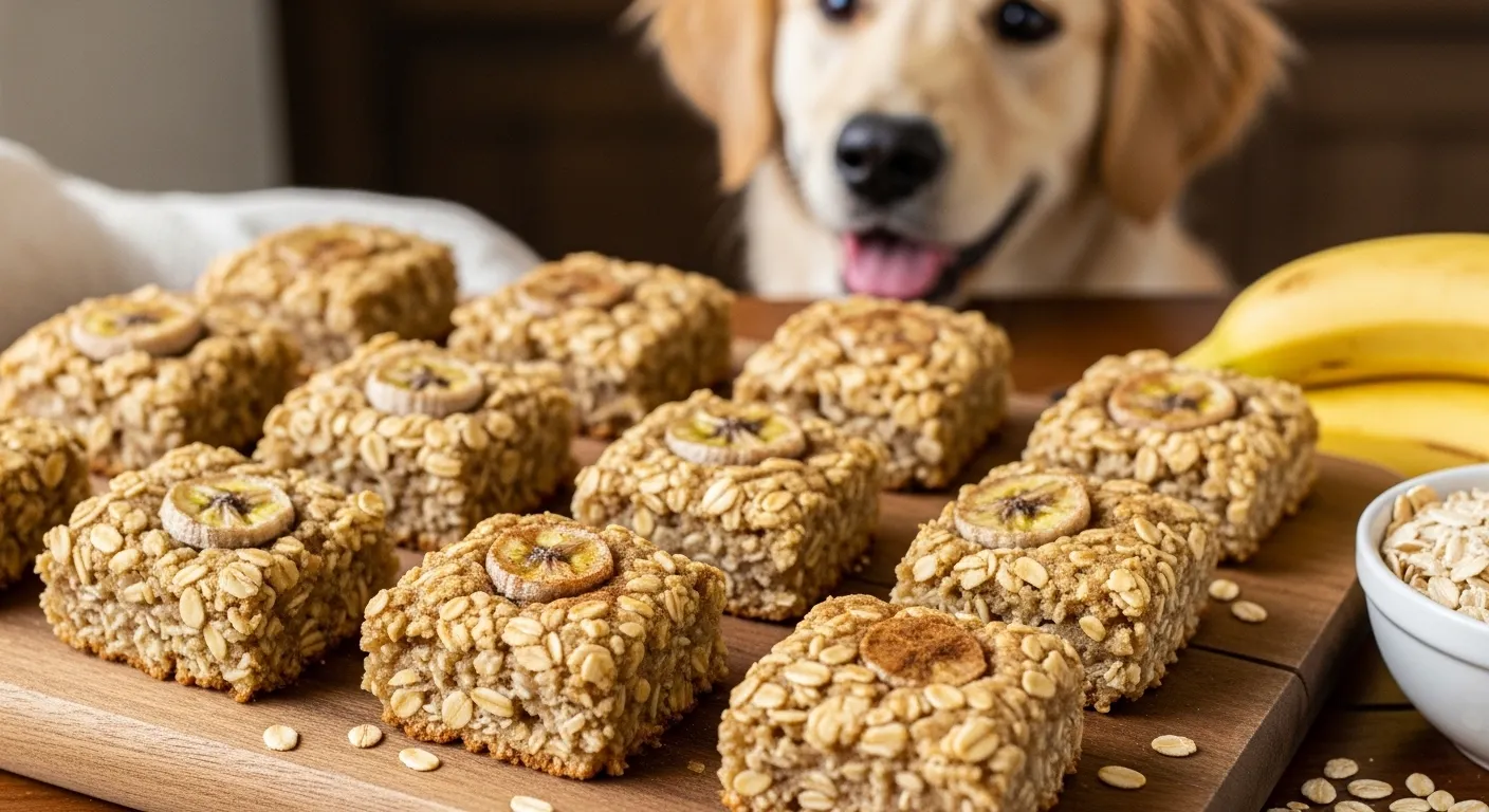 Oatmeal Banana Squares Easy Dog Cookies Your Pup Will Love