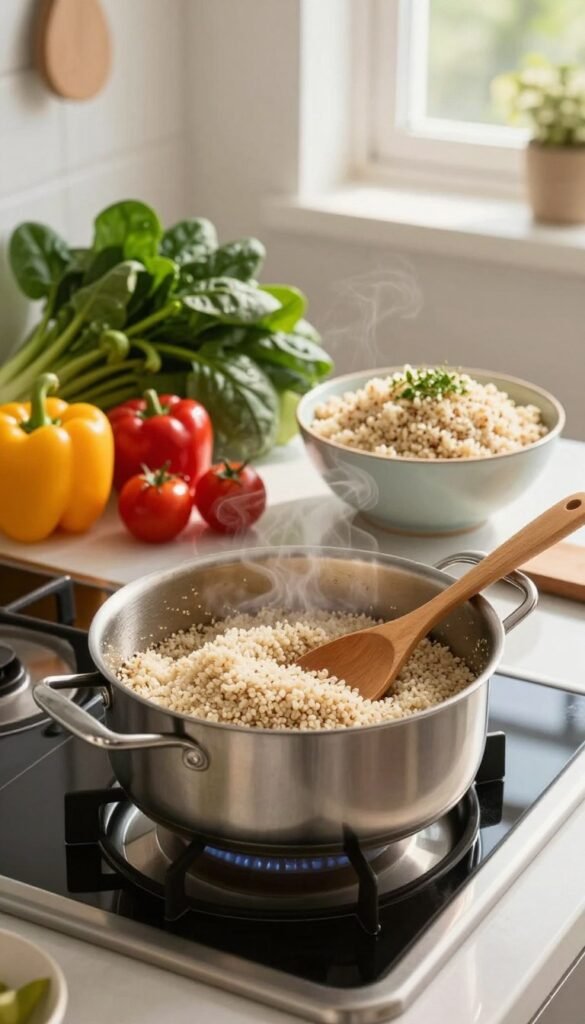 Preparing the perfect base for vegetarian quinoa recipes