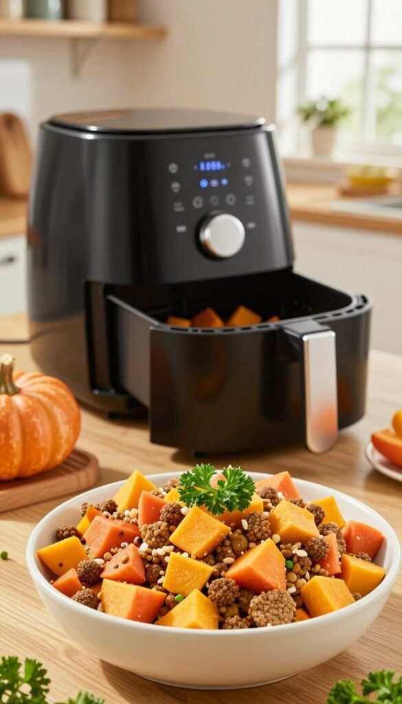 air fryer dog food made with the pumpkin