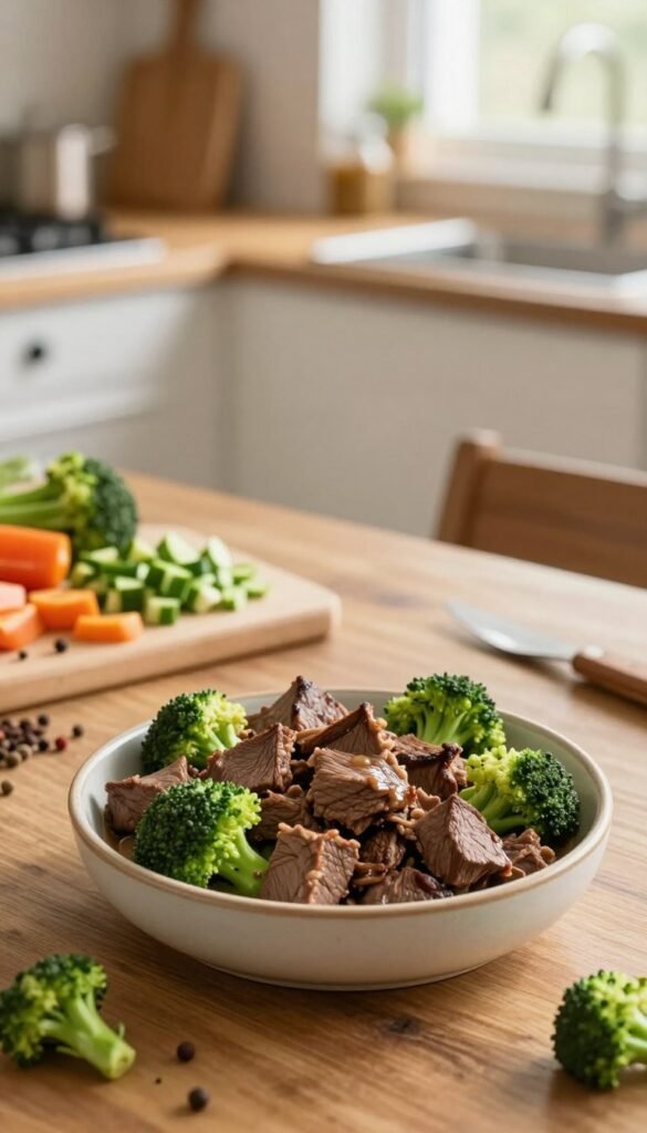 beef and broccoli diy dog meal