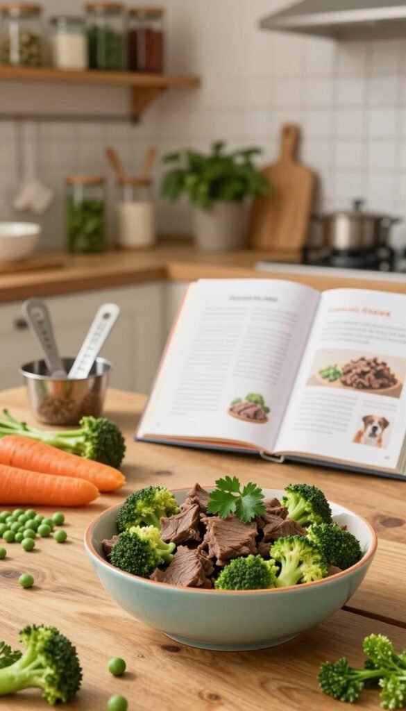 beef and broccoli diy dog meal