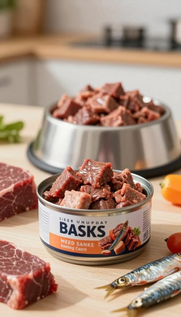 beef and sardine cat food