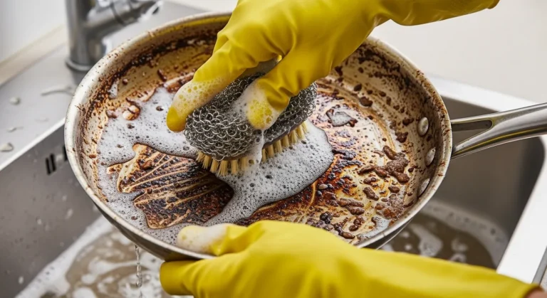 deep clean dirty pans and remove tough stains