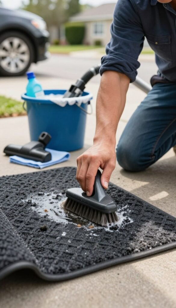 diy car mat cleaning