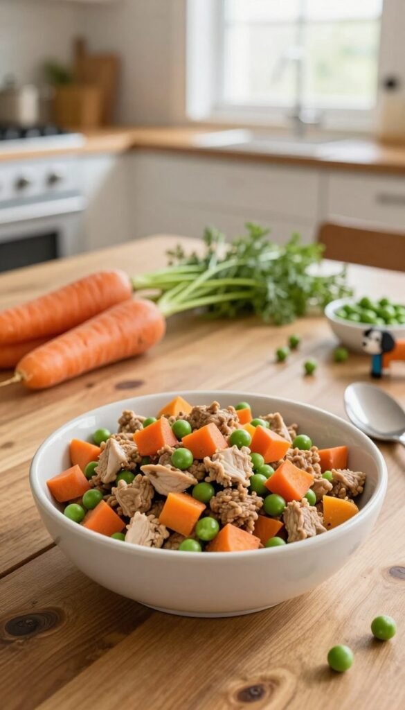 diy dog meal ground chicken veggies recipe