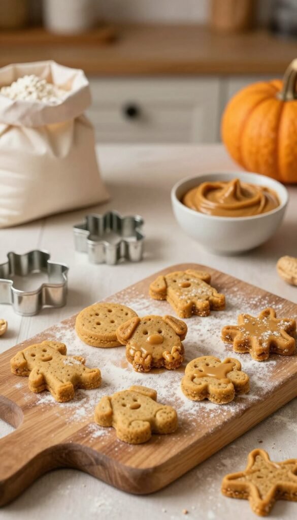 diy dog treats with peanut butter and pumpkin