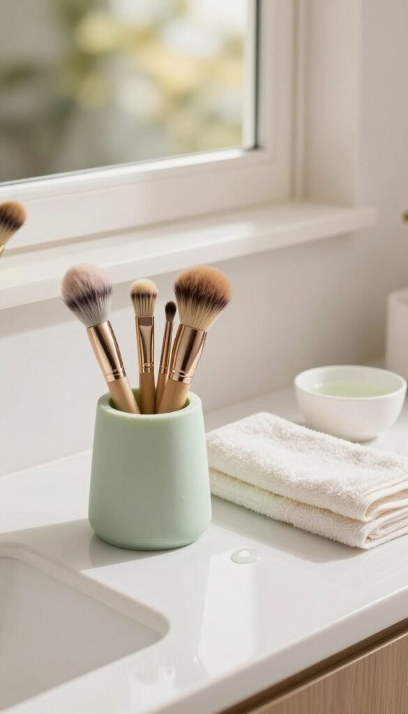 fast makeup brush maintenance