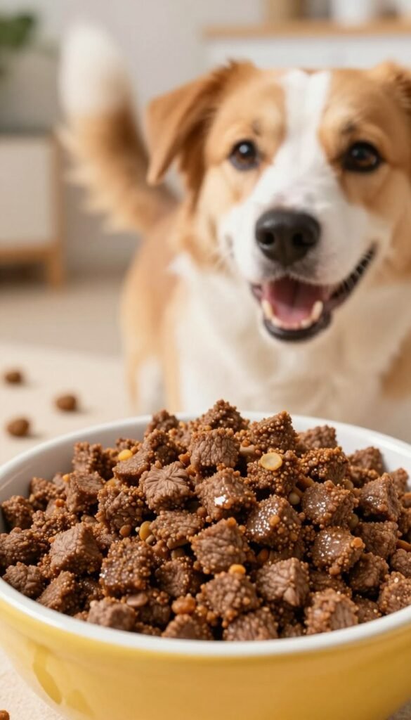 ground beef dog food that makes tails spin