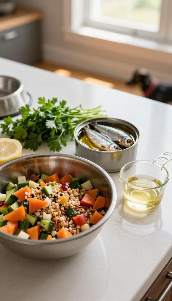 homemade dog diet with sardines