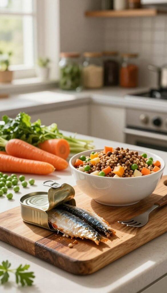 homemade dog food with sardines for skin
