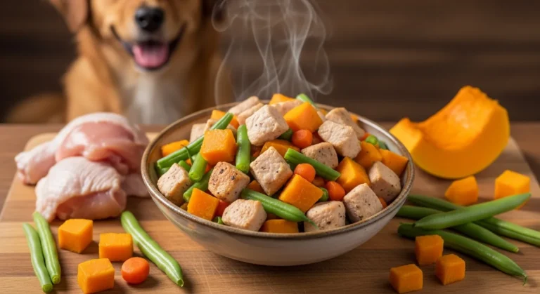 How to Make Chicken Pieces and Pumpkin Homemade Dog Food