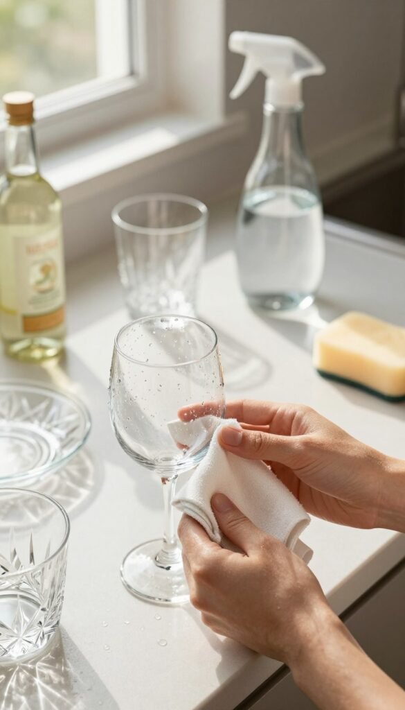 how to make cloudy glassware sparkle