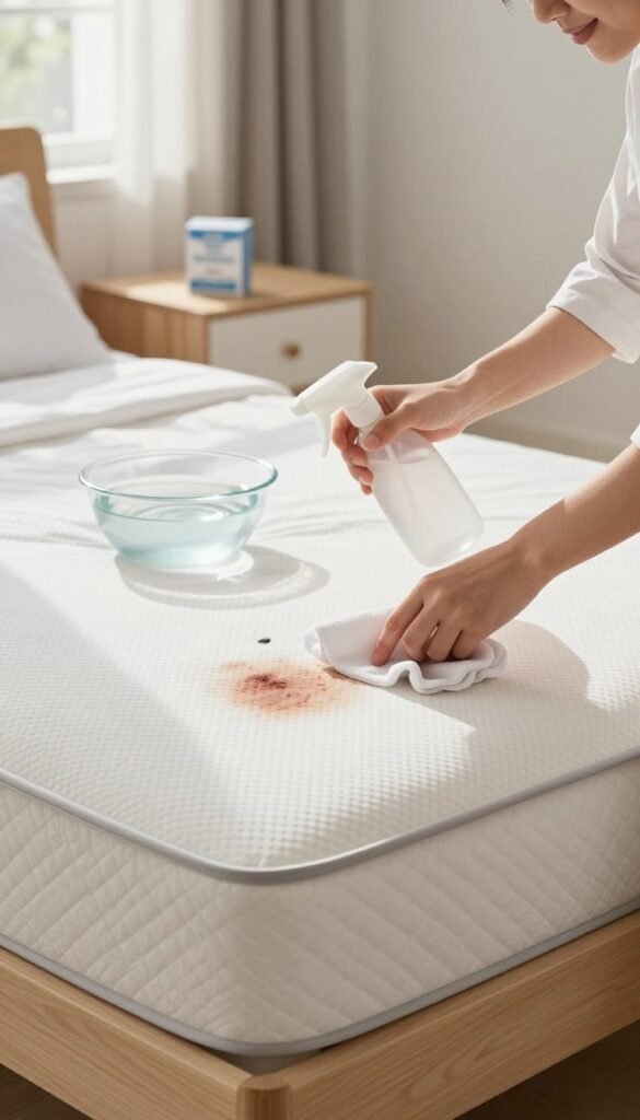 how to remove blood stains from a mattress