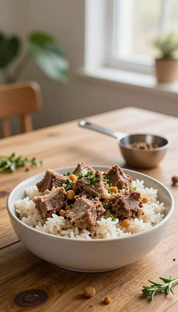 natural dog food with lamb and rice