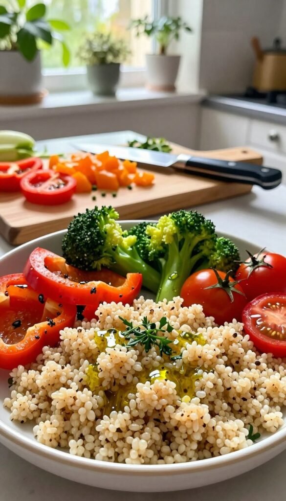 nutritious meals with quinoa and vegetables