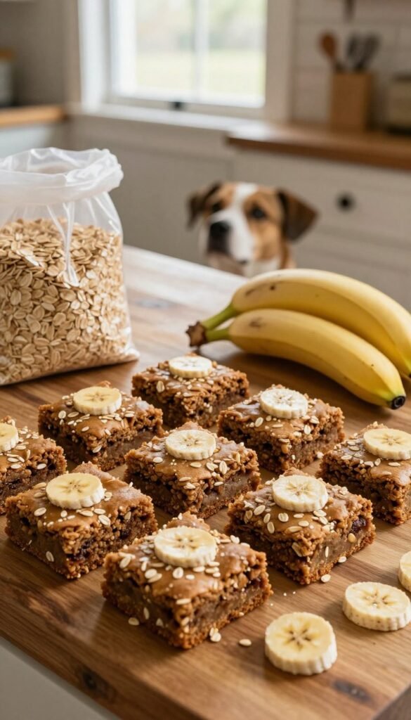 oatmeal banana squares easy dog cookies