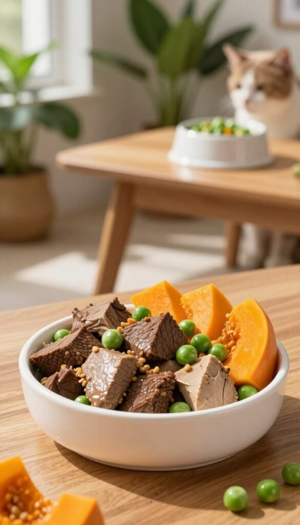 premium cat food with beef and turkey liver
