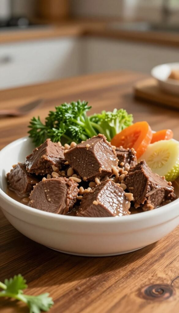 premium cat meal with beef heart