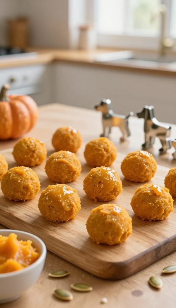 pumpkin dog treats balls