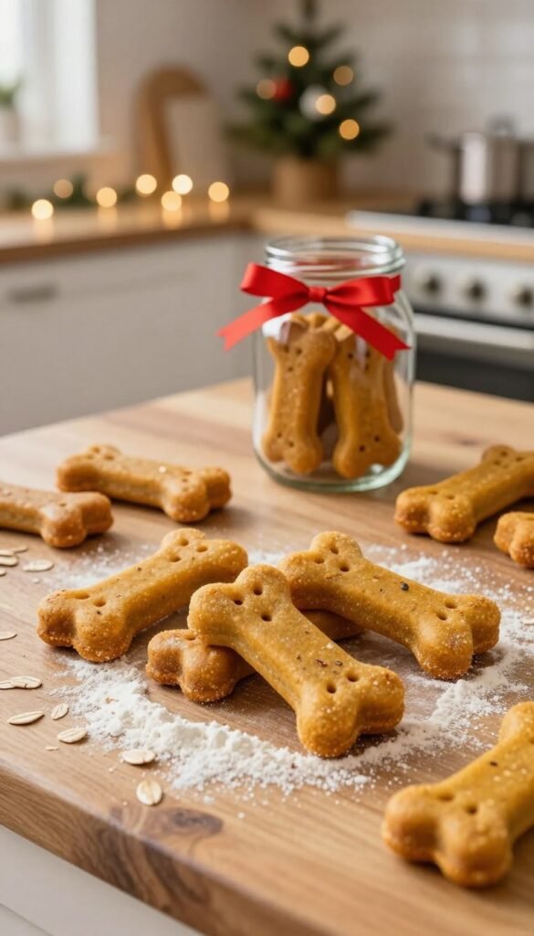 pumpkin oat bones christmas dog treat recipe