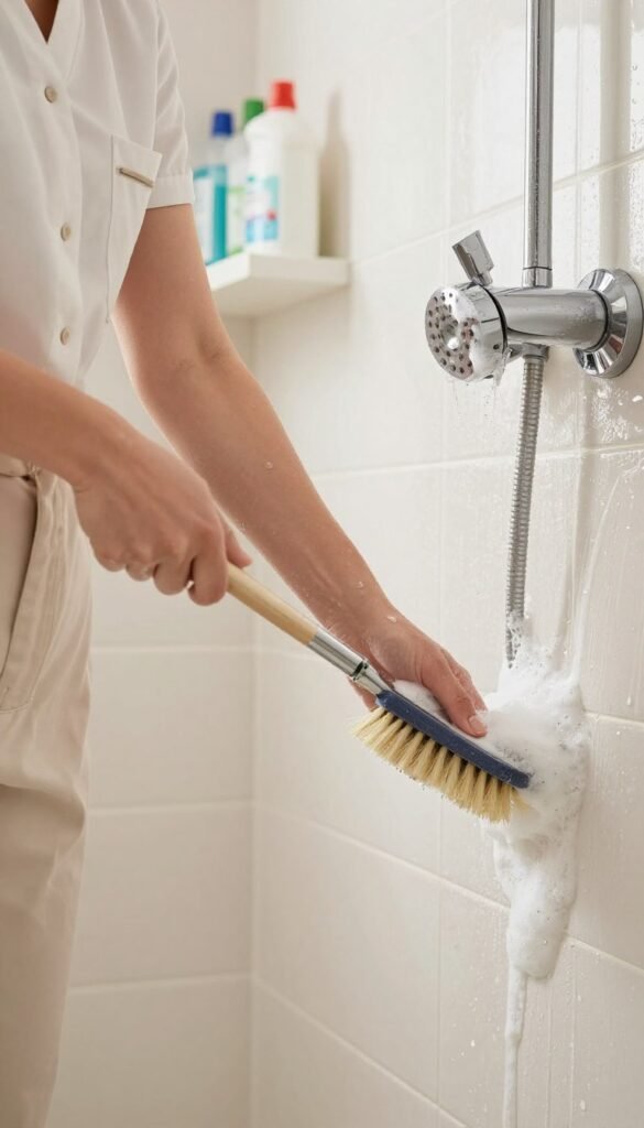shower scrubbing techniques