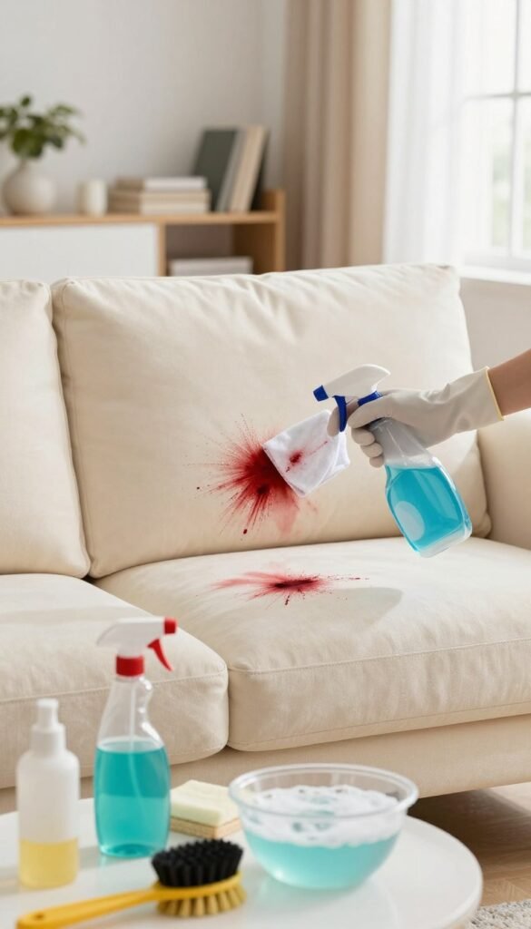 sofa blood stain removal techniques