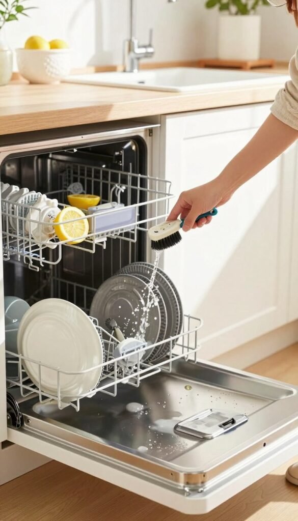 steps to deep clean your dishwasher