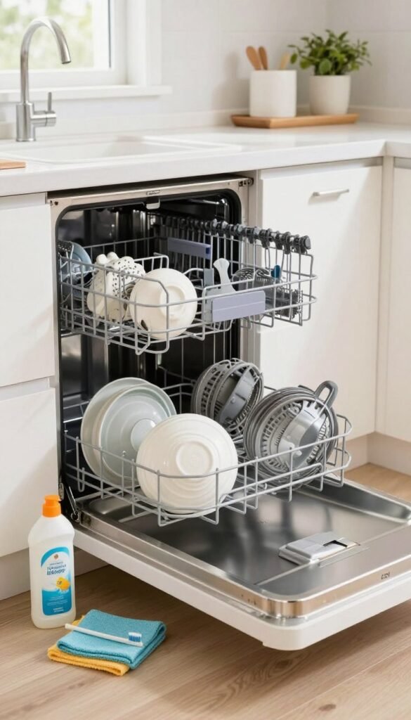 steps to deep clean your dishwasher