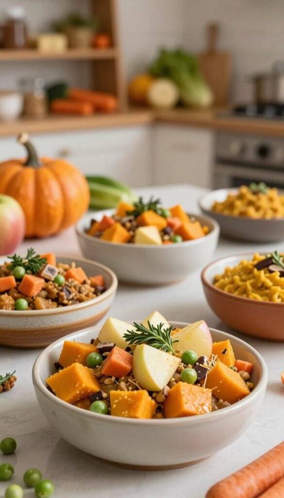 5 dog meals with pumpkin apple