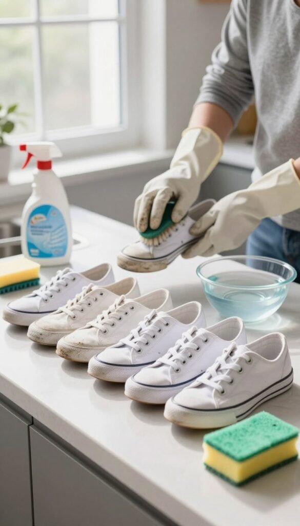 7 hacks to clean white shoes