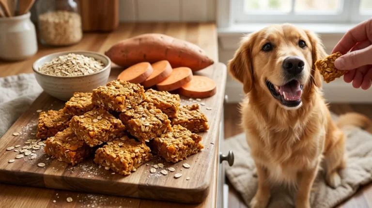 Easy Sweet Potato Oat Square Dog Treats Your Dog Will Love