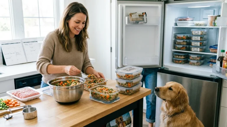 Freezable Dog Food with Ground Turkey Meal Prep for Busy Owners