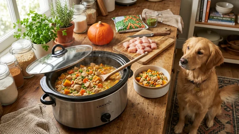 How to Make Chicken and Pumpkin Crockpot Dog Food Easily