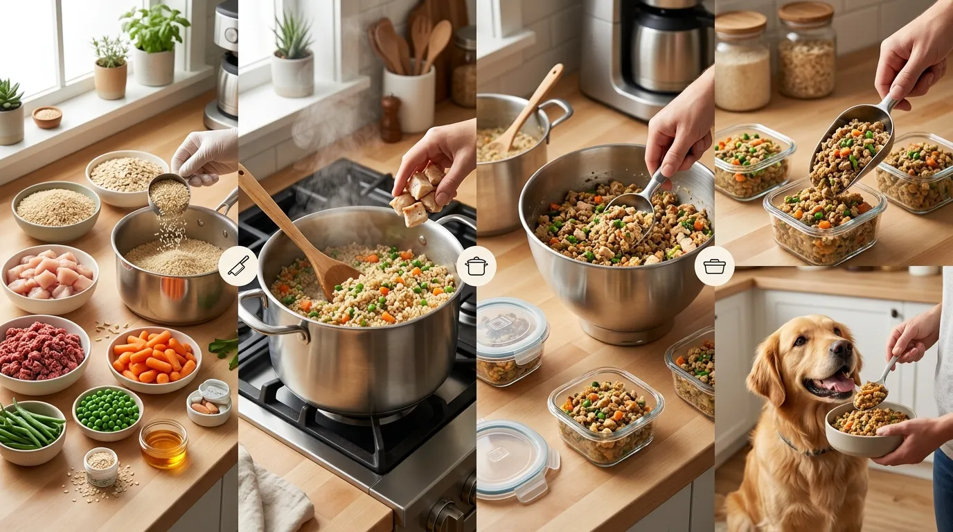 How to Make Homemade Dog Food with Grain Step by Step