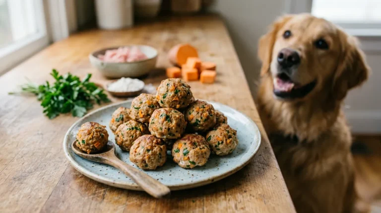 Turkey dog treat meatballs because they are nutritious and tasty
