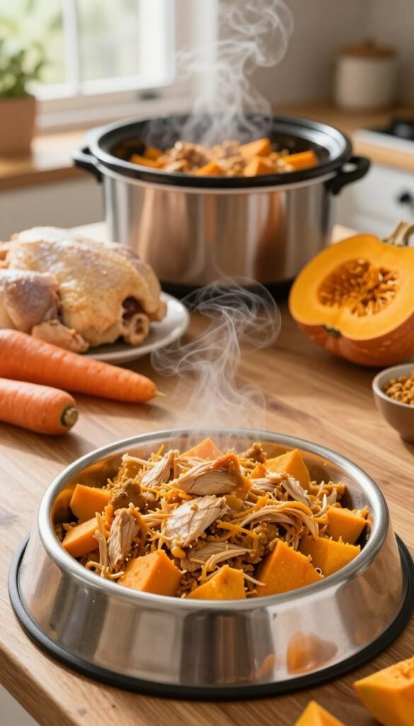 chicken and pumpkin crockpot dog food