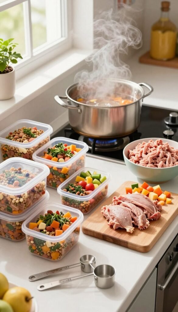 freezable dog food with ground turkey meal