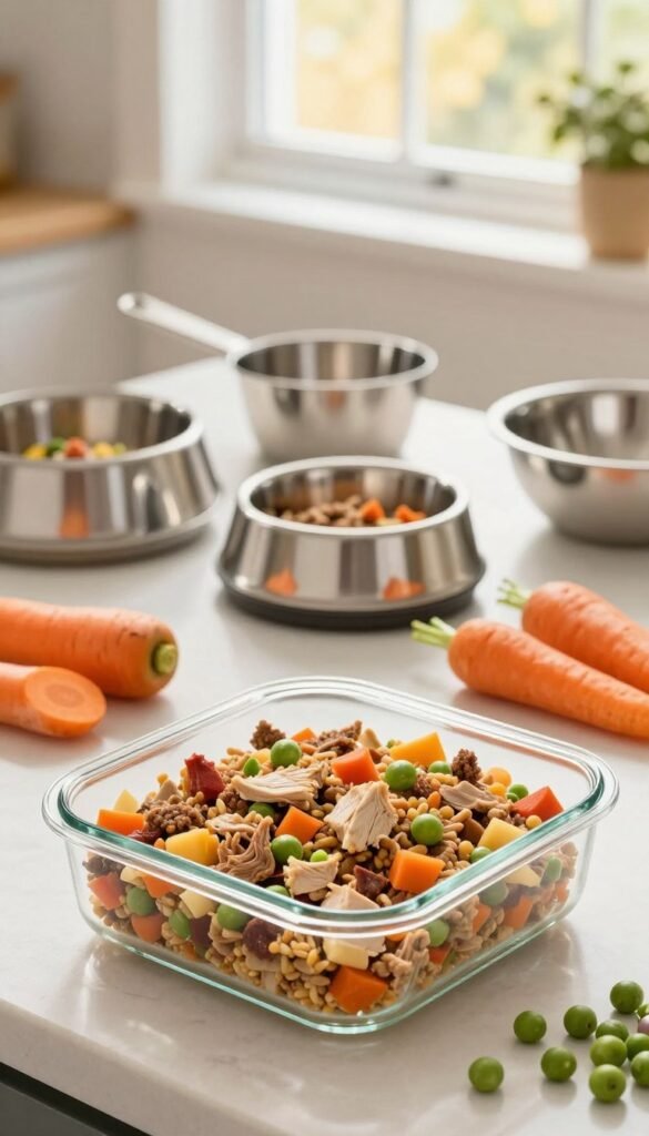freezable dog food with ground turkey meal prep
