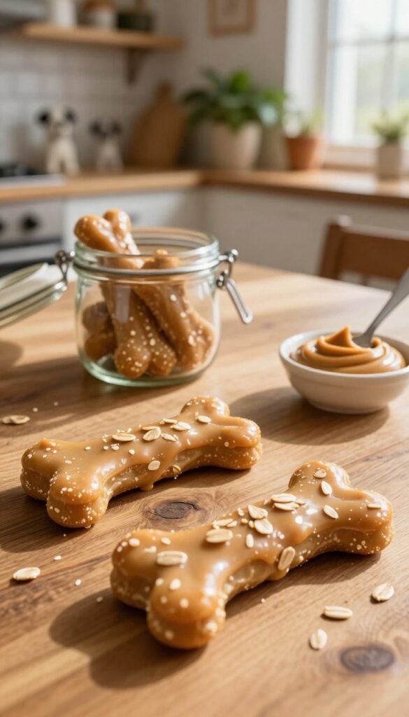 homemade peanut butter dog treats