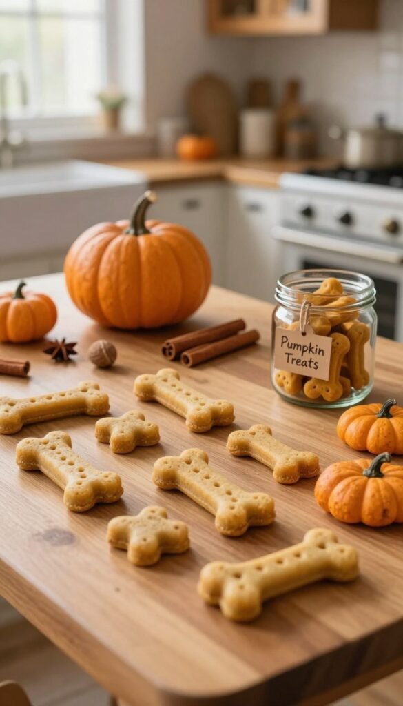 homemade pumpkin dog treats
