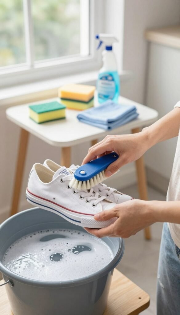 how to clean converse shoes