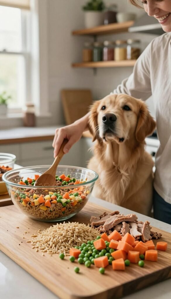how to make homemade dog food with graines